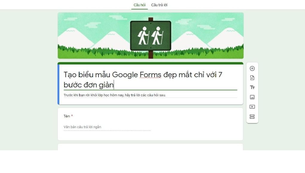 Tạo biểu mẫu Google Forms đẹp mắt chỉ với 7 bước đơn giản