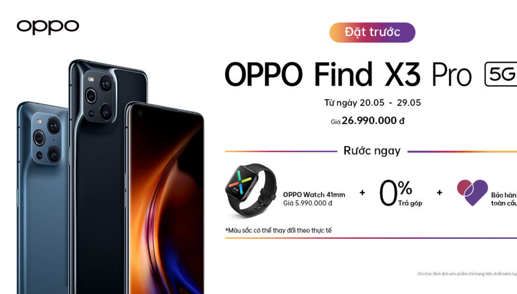 Flagship OPPO Find X3 Pro 5G mở bán ngày 30.5, giá 27 triệu đồng