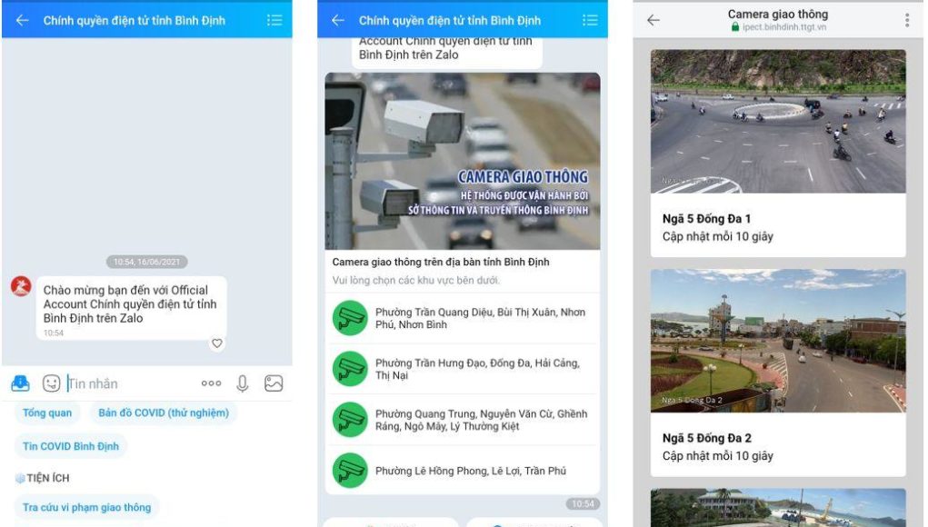 Bình Định thử nghiệm hệ thống giám sát giao thông qua Zalo
