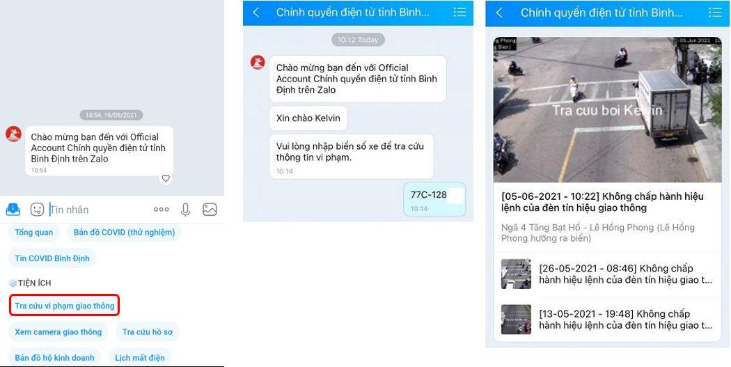 Bình Định thử nghiệm hệ thống giám sát giao thông qua Zalo