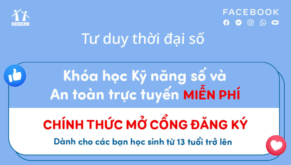 Facebook và hocmai triển khai chương trình học trực tuyến miễn phí 'Tư duy thời đại số' năm thứ 2