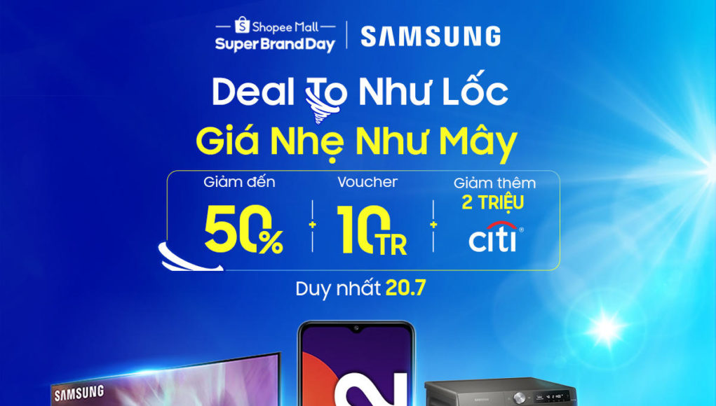 Samsung ưu đãi lớn trên Shopee từ hôm nay