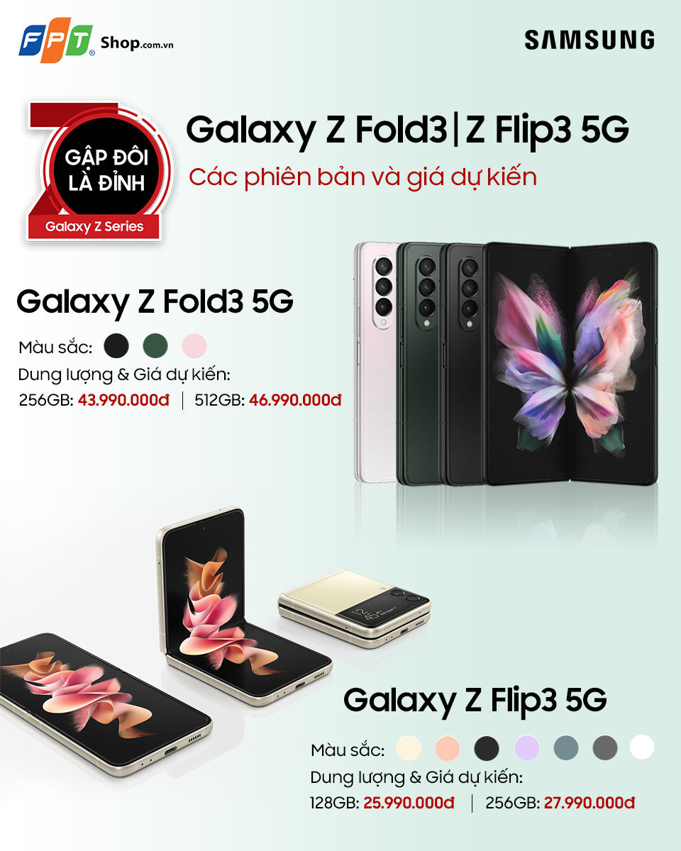 FPT Shop ưu đãi 6,4 triệu cho khách đặt trước Galaxy Z Fold3 | Flip3 5G