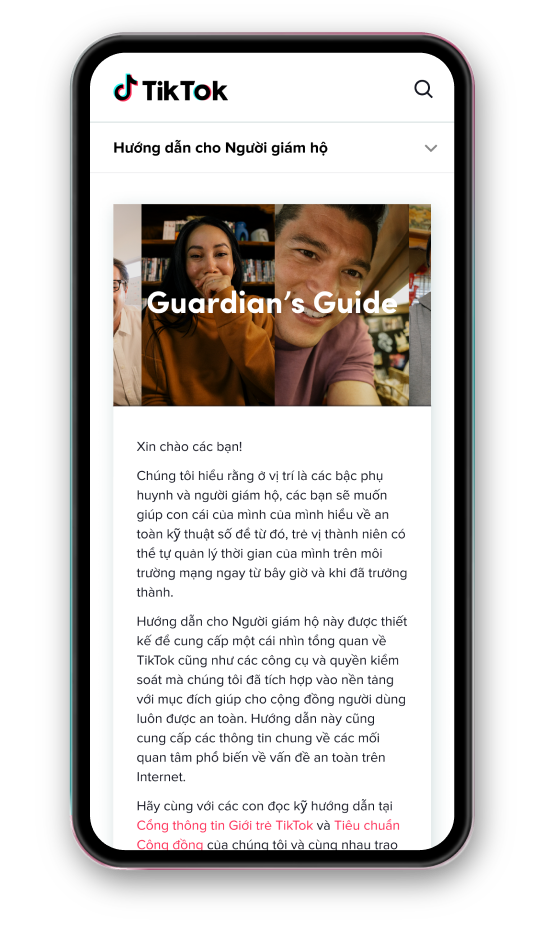 TikTok cập nhật nguồn tài nguyên an toàn cho các gia đình