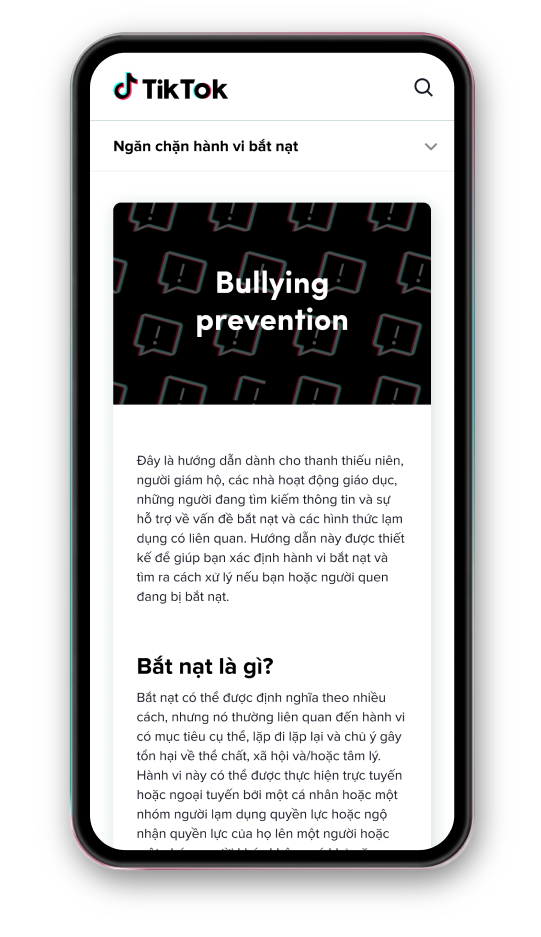 TikTok cập nhật nguồn tài nguyên an toàn cho các gia đình