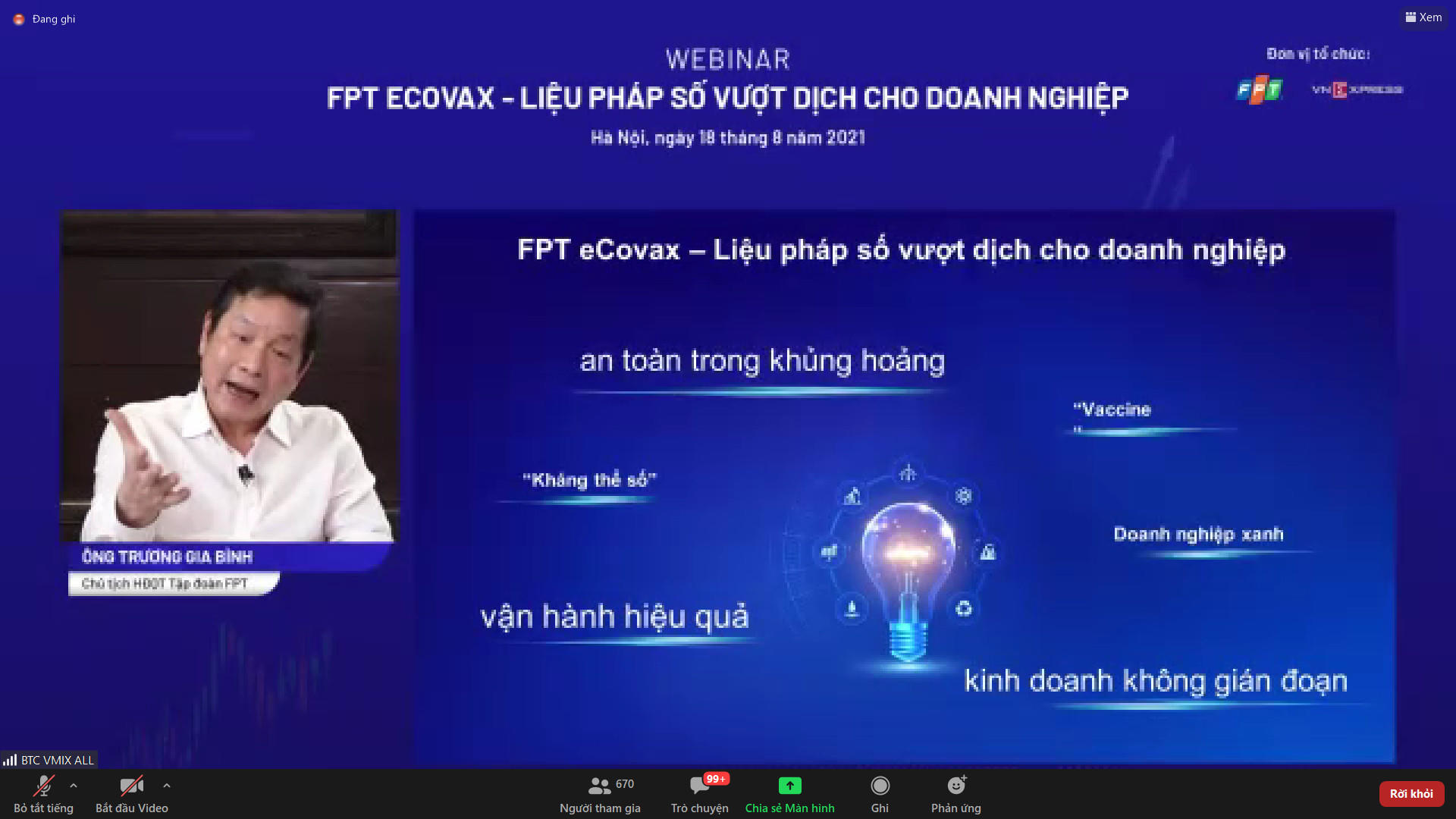 Vận hành, kinh doanh không gián đoạn với FPT eCovax