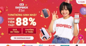 ShopBack kỷ niệm 1 năm hoạt động với chương trình hoàn tiền khủng đến 88%