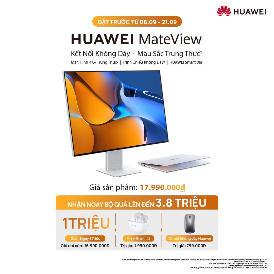 Ra mắt màn hình độc lập Huawei Mateview, giá 17,99 triệu đồng