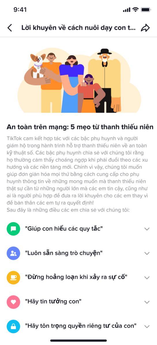 TikTok cải tiến tính năng Gia đình Thông minh dựa trên đề xuất của thanh thiếu niên