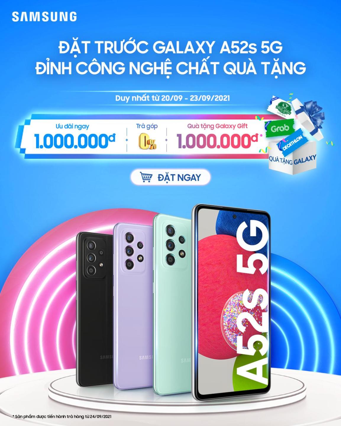 Galaxy A52s 5G chính thức lên kệ, giá 11 triệu đồng 