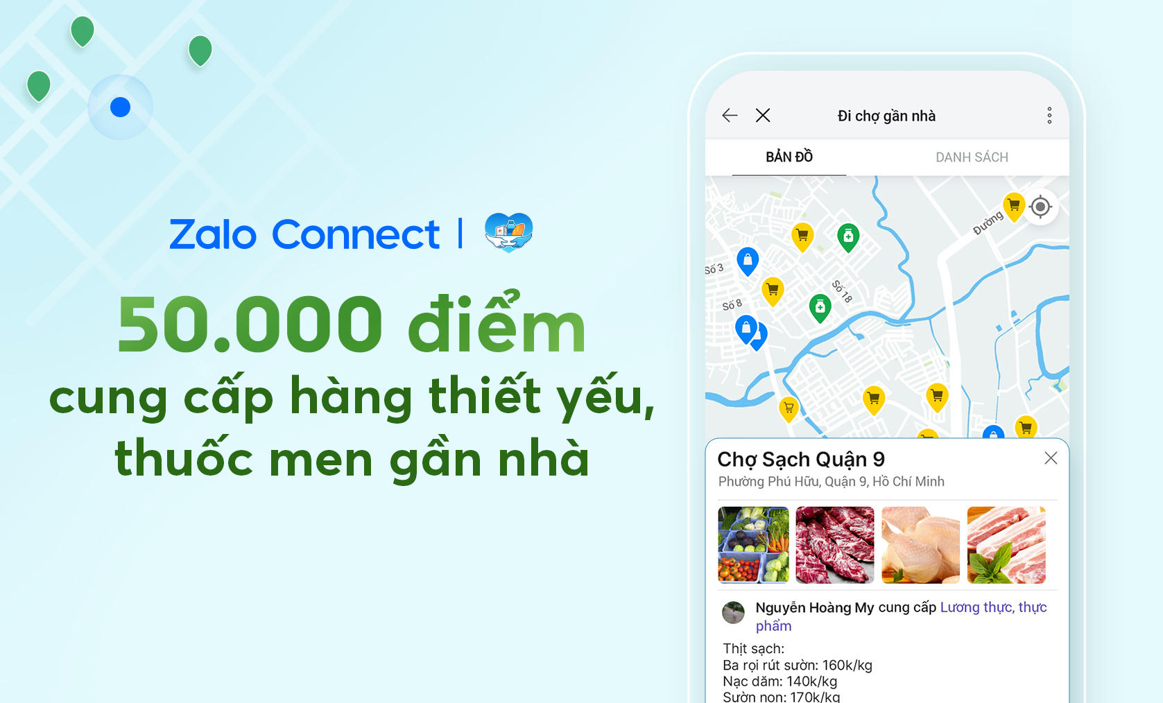 50.000 điểm cung cấp hàng thiết yếu, thuốc men gần nhà trên Zalo Connect