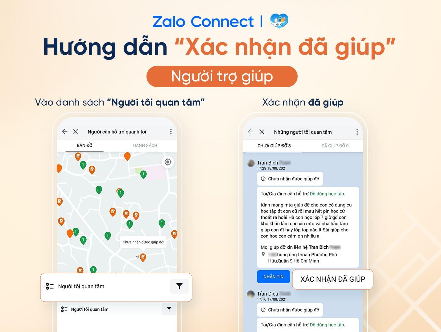 Hỗ trợ đồ dùng học tập cho học sinh qua Zalo Connect