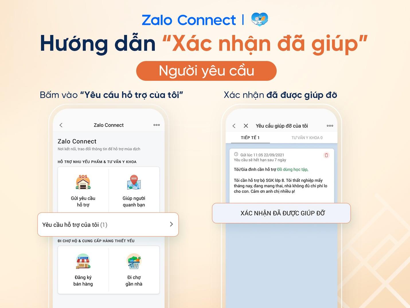 Hỗ trợ đồ dùng học tập cho học sinh qua Zalo Connect