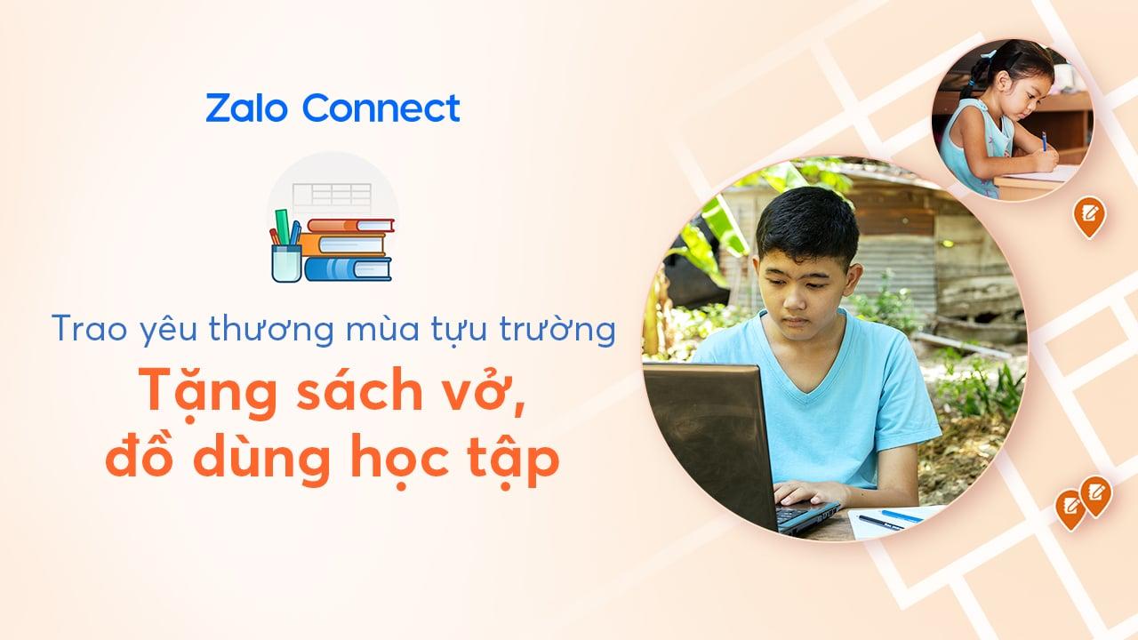 Hỗ trợ đồ dùng học tập cho học sinh qua Zalo Connect