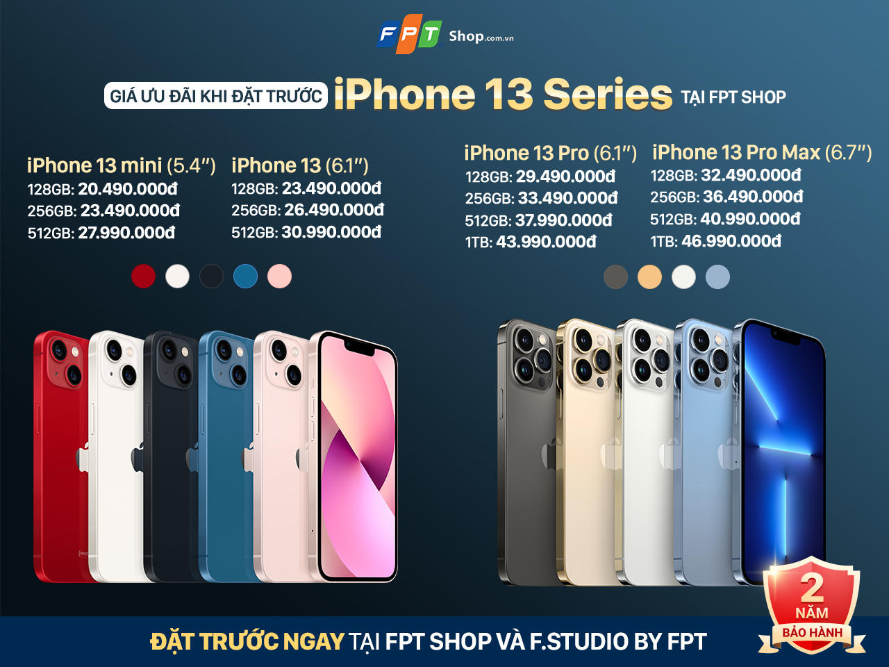 FPT Shop và F.Studio by FPT chính thức nhận đặt trước iPhone 13 Series kèm ưu đãi đến 6 triệu