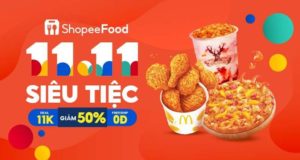 Khởi động mùa lễ hội 11.11 ShopeeFood Siêu tiệc