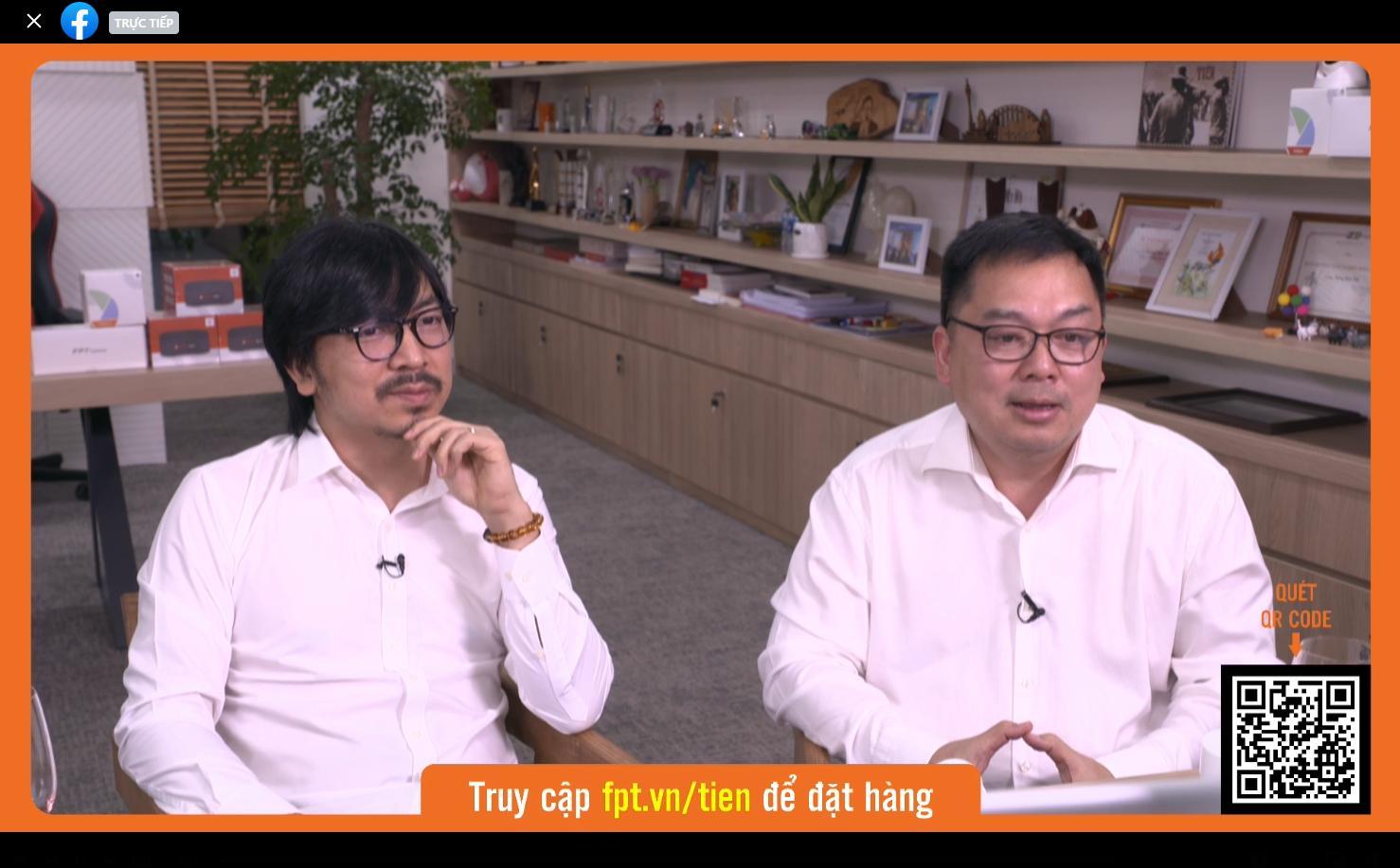 Chủ tịch tập đoàn FPT 'lên sóng' livestream bán hàng cùng GS Cù Trọng Xoay