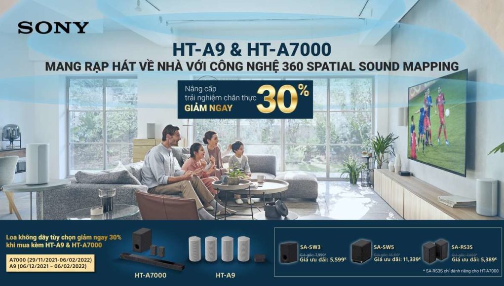 Sony giới thiệu hệ thống rạp hát tại gia HT-A9 và Soundbar đầu bảng HT-A7000