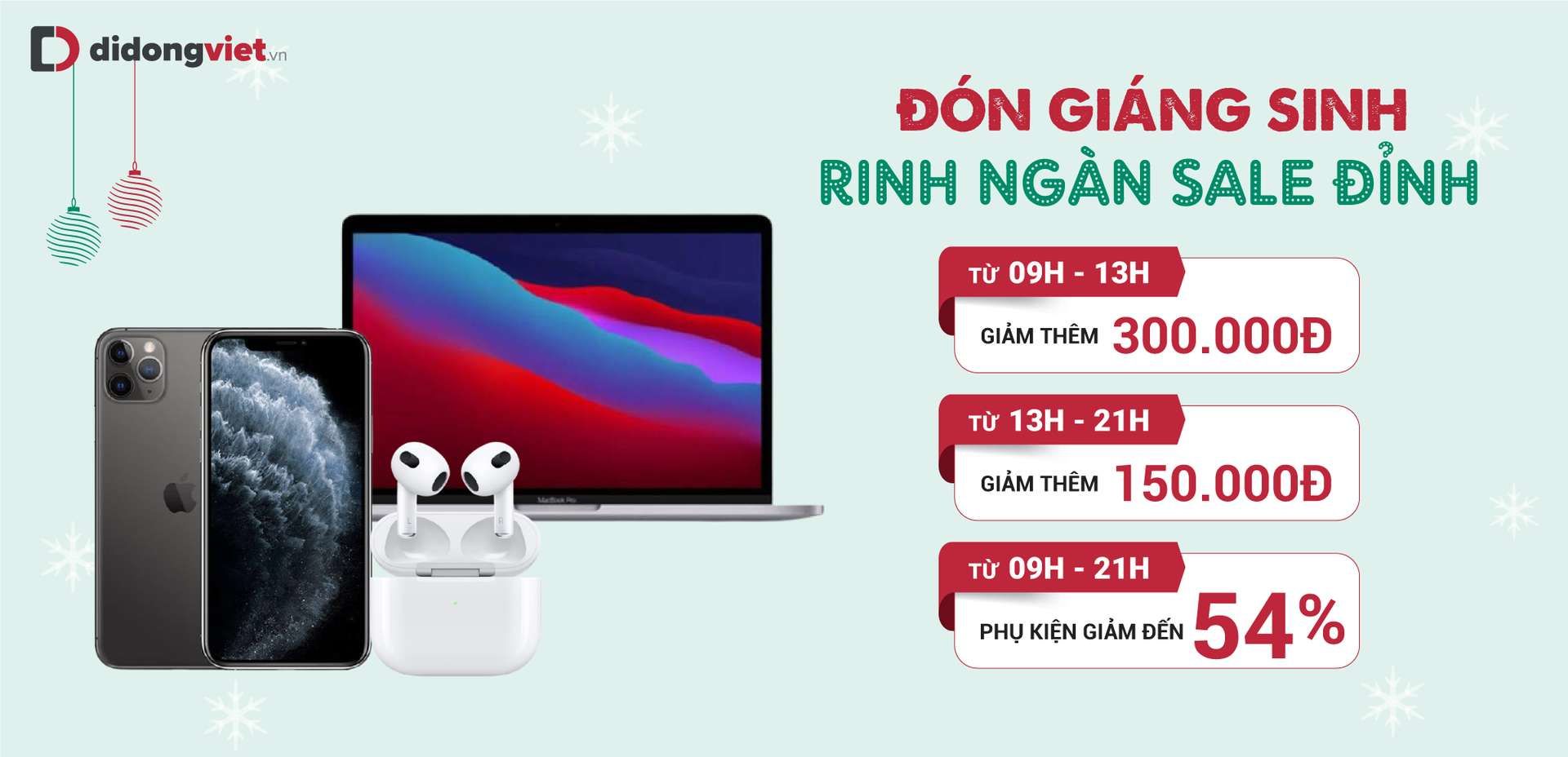 Nhiều điện thoại, tablet, phụ kiện công nghệ giảm đến 54% dịp đón Giáng sinh