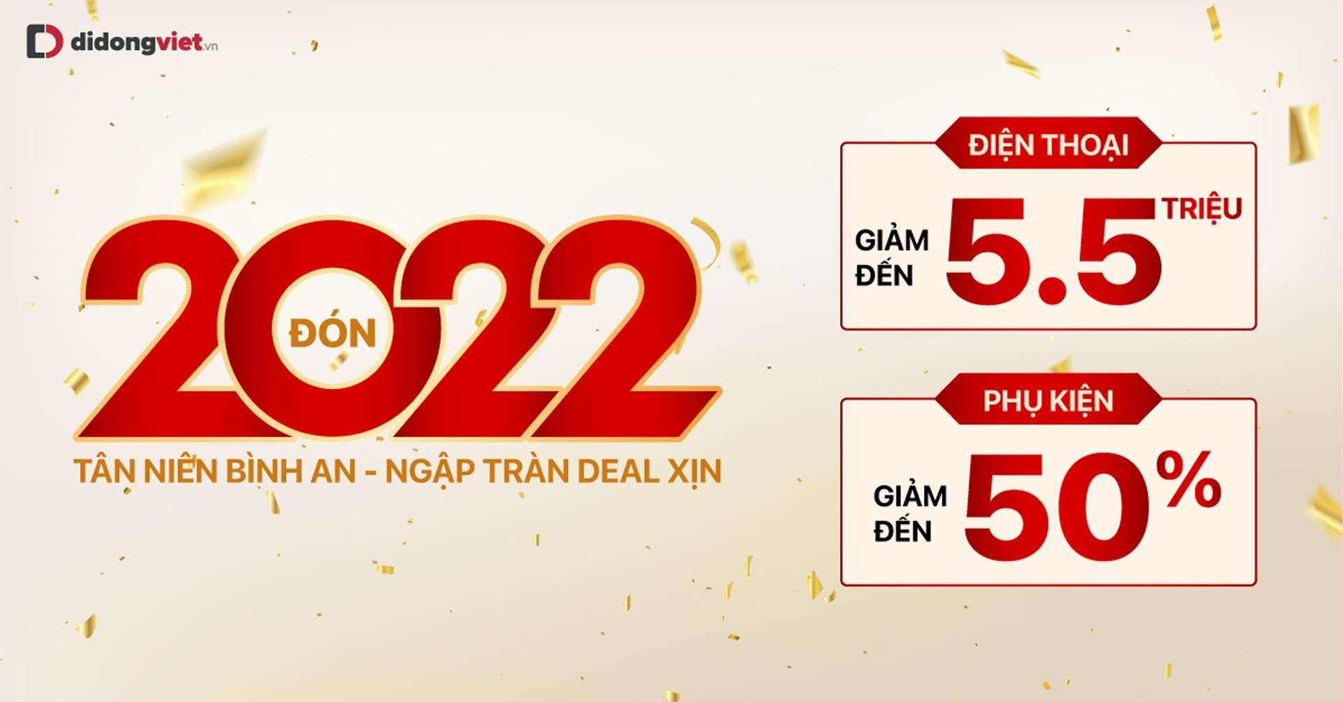 Nhiều điện thoại, phụ kiện công nghệ giảm tới 50% đón Tết Dương lịch 2022