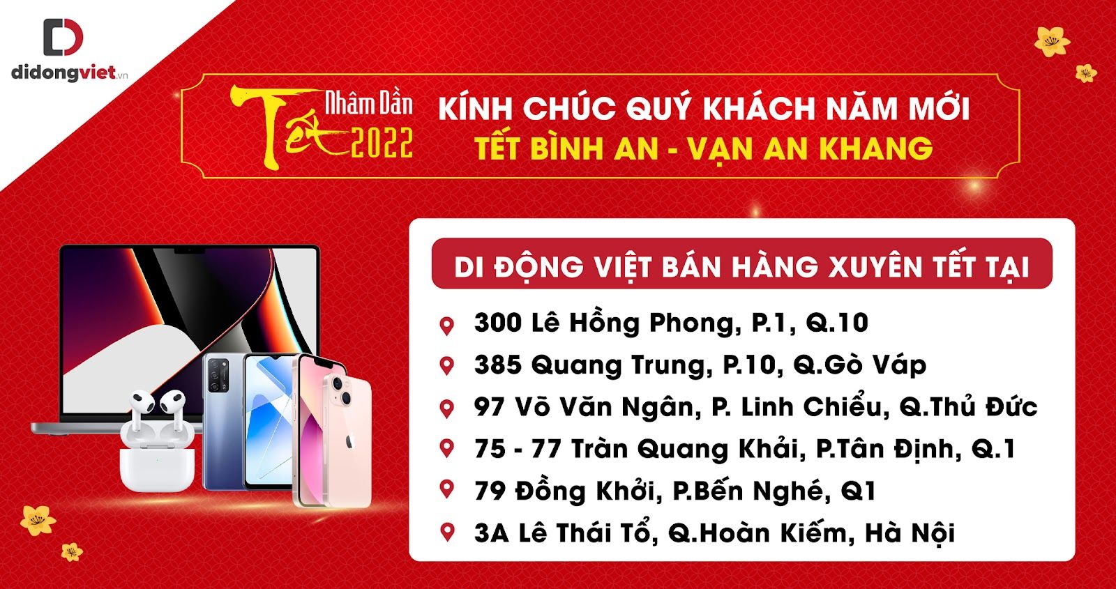 Hệ thống bán lẻ Di Động Việt mở cửa xuyên Tết