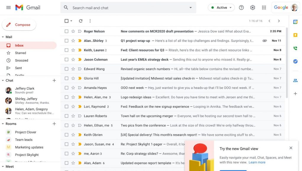 Gmail sẽ 'đại tu' giao diện vào tuần sau