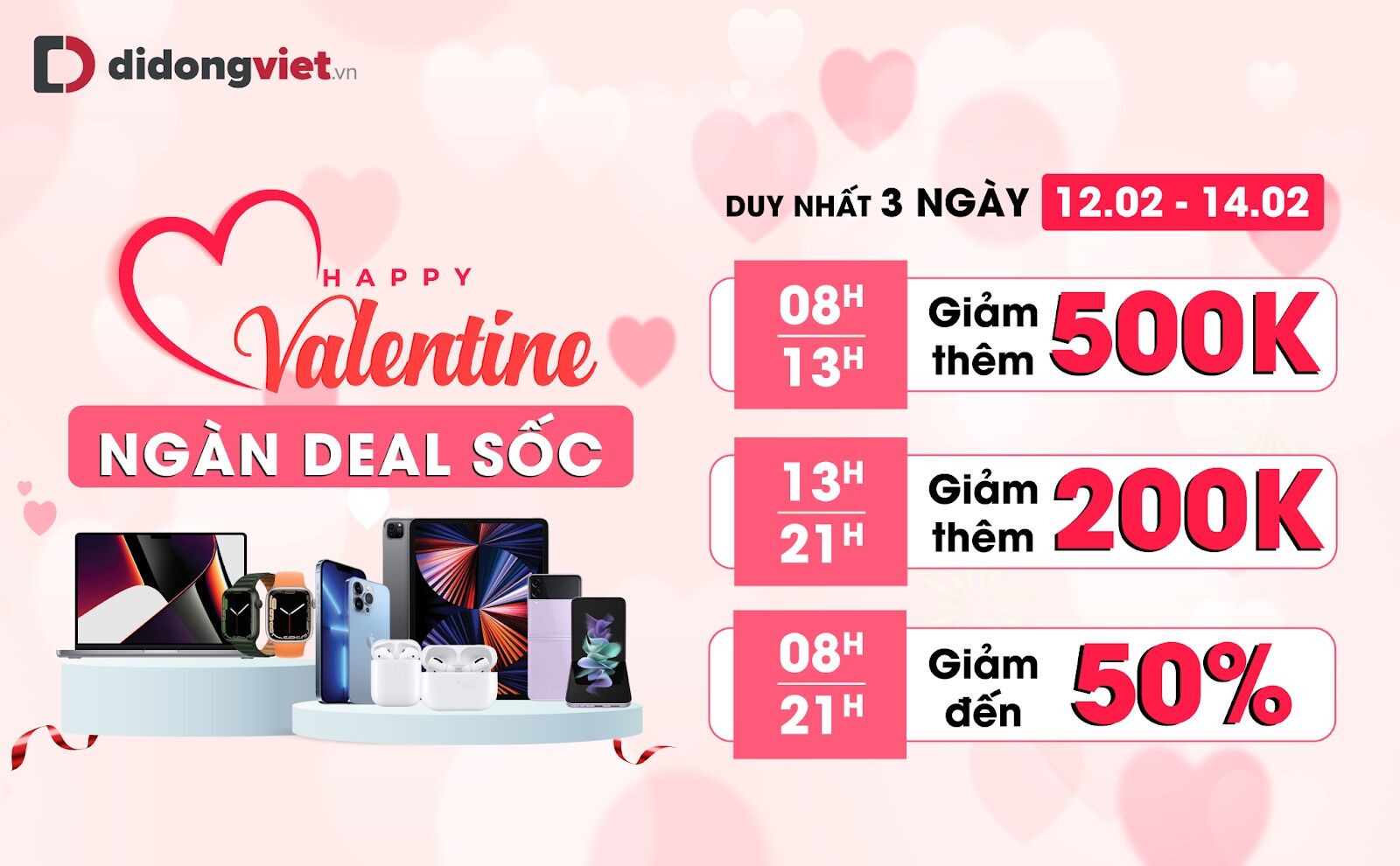 Đón Valentine, nhiều điện thoại và phụ kiện công nghệ giảm sốc đến 50%