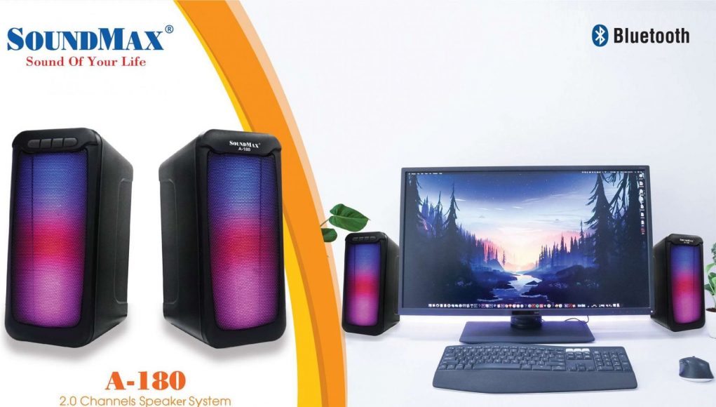 SoundMax A-180: nhỏ gọn để bàn, càng gọn gàng di động