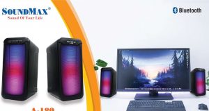 SoundMax A-180: nhỏ gọn để bàn, càng gọn gàng di động