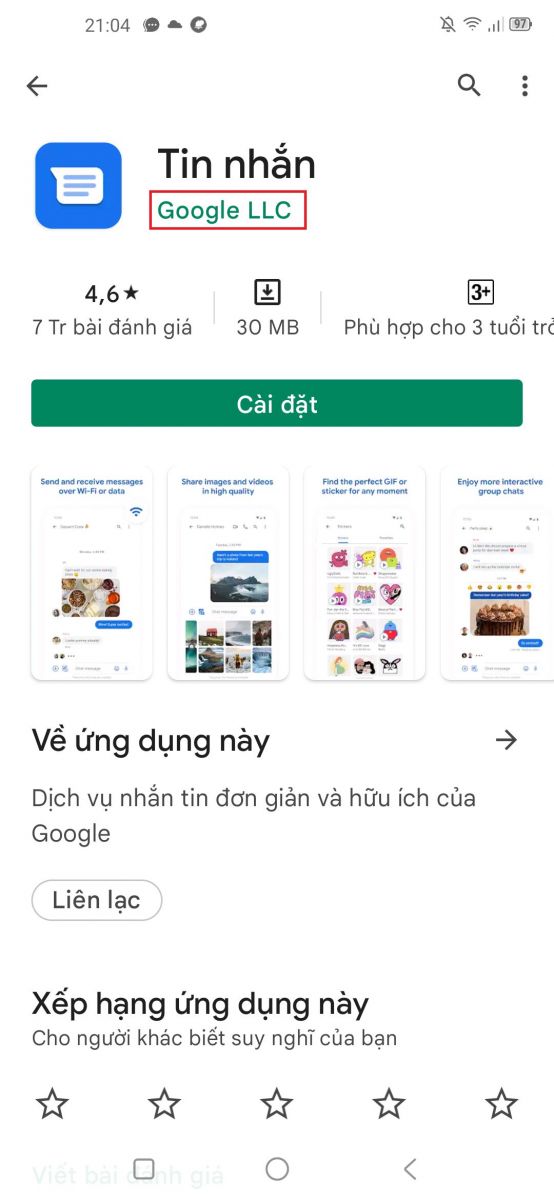 Nhắn tin miễn phí giống iMessages trên điện thoại Android