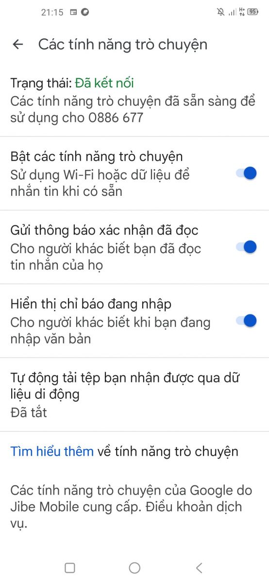 Nhắn tin miễn phí giống iMessages trên điện thoại Android