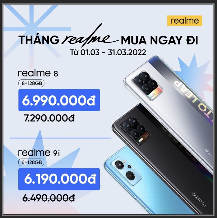 Chào năm mới, realme tung chương trình khuyến mãi lớn hấp dẫn cho tất cả các sản phẩm điện thoại