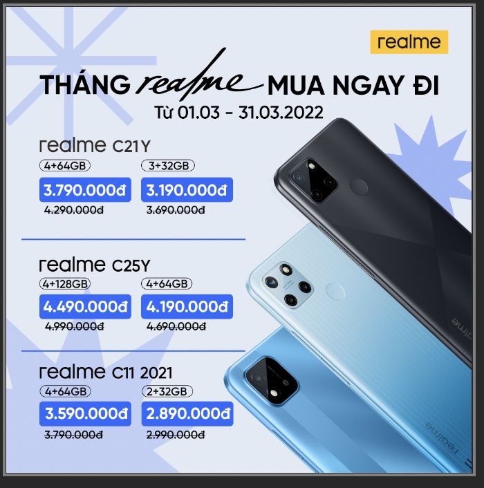 Chào năm mới, realme tung chương trình khuyến mãi lớn hấp dẫn cho tất cả các sản phẩm điện thoại