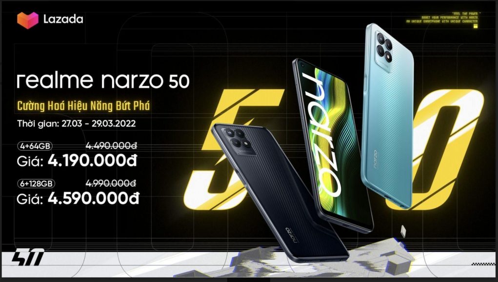 Realme narzo 50 và narzo 50A Prime lên kệ