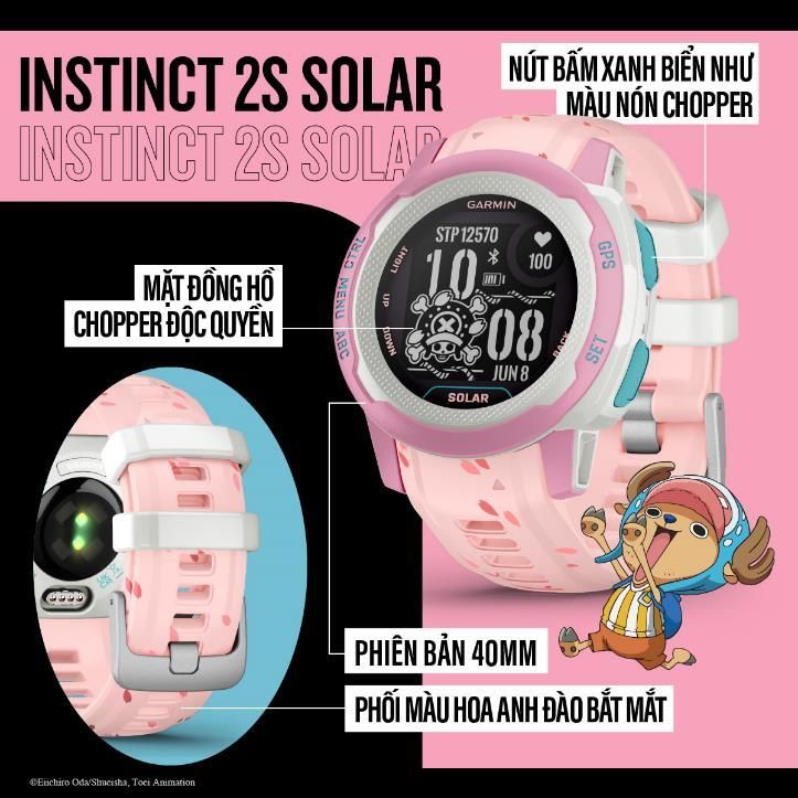 Garmin ra mắt đồng hồ thông minh Instinct 2 Solar ONE PIECE phiên bản châu Á