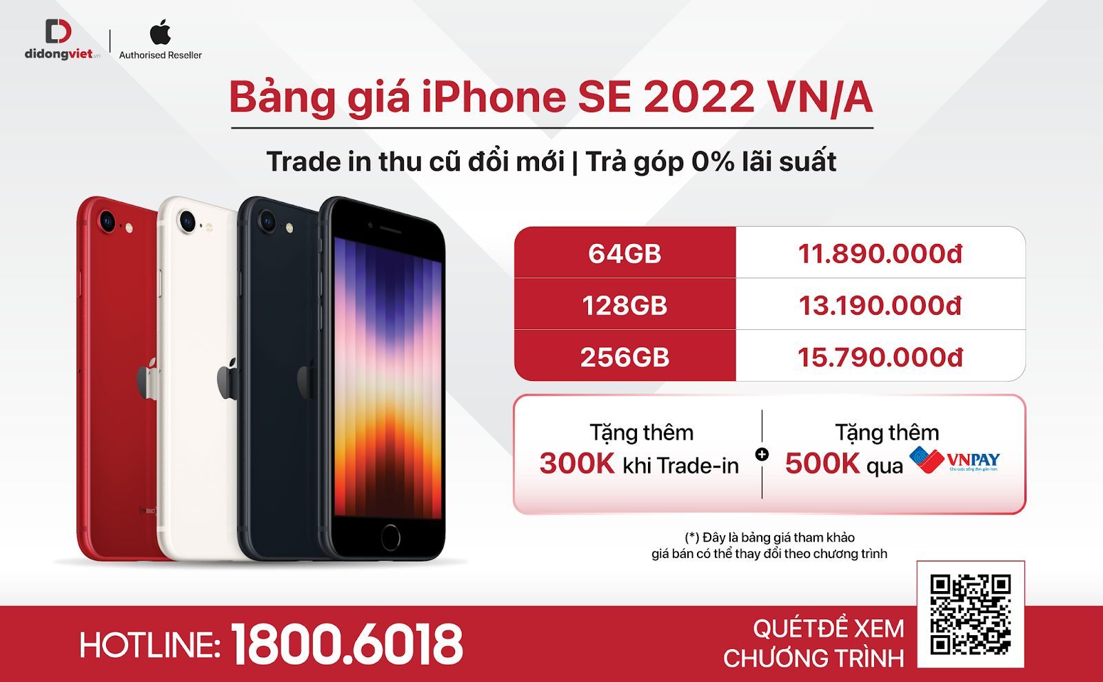 iPhone SE 2022 lên kệ, giá từ 12,49 triệu đồng