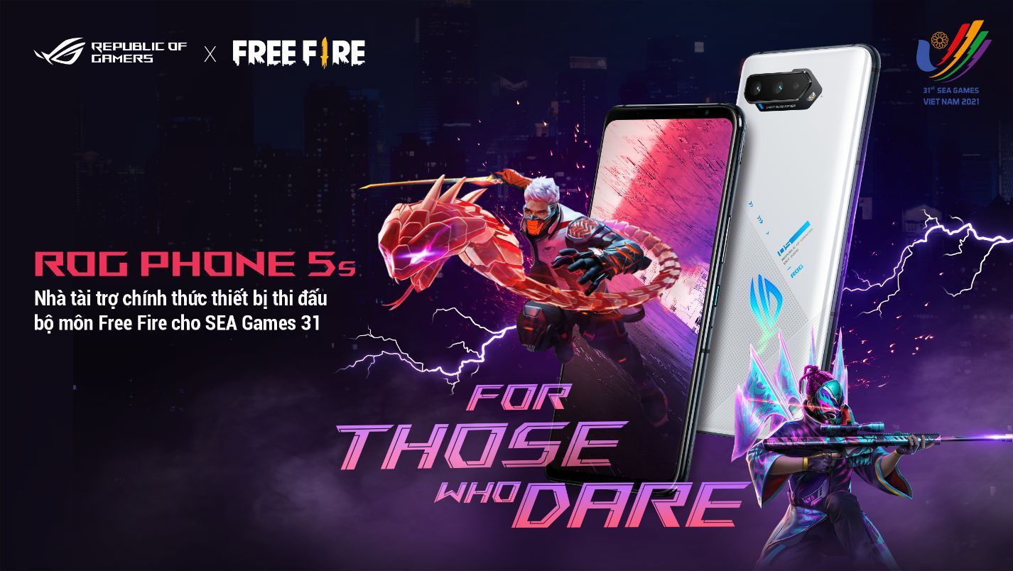 ROG Phone 5s là thiết bị thi đấu bộ môn Free Fire cho SEA Games 31