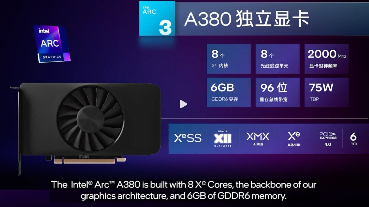 Intel ra mắt card đồ họa Arc A380