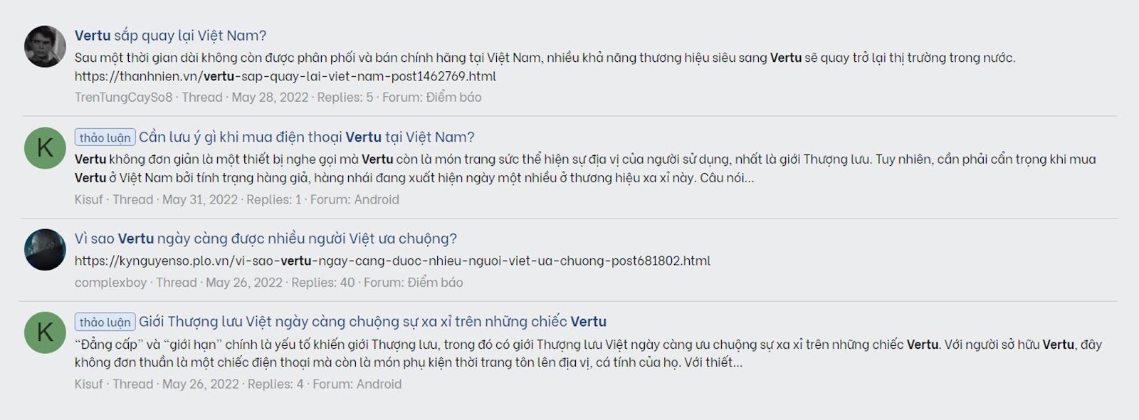 Tín hiệu của người dùng khi có thông tin Vertu sắp được phân phối chính thức tại Việt Nam?