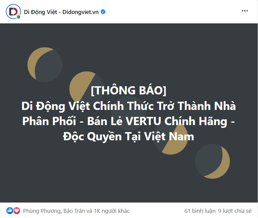 Tín hiệu của người dùng khi có thông tin Vertu sắp được phân phối chính thức tại Việt Nam?