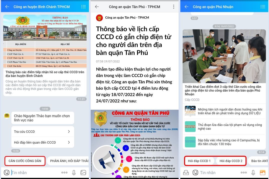 Công an TP.HCM sử dụng Zalo đẩy nhanh tiến độ cấp CCCD