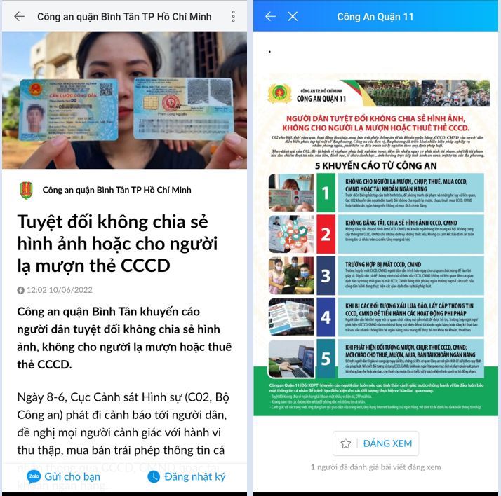 Công an TP.HCM sử dụng Zalo đẩy nhanh tiến độ cấp CCCD