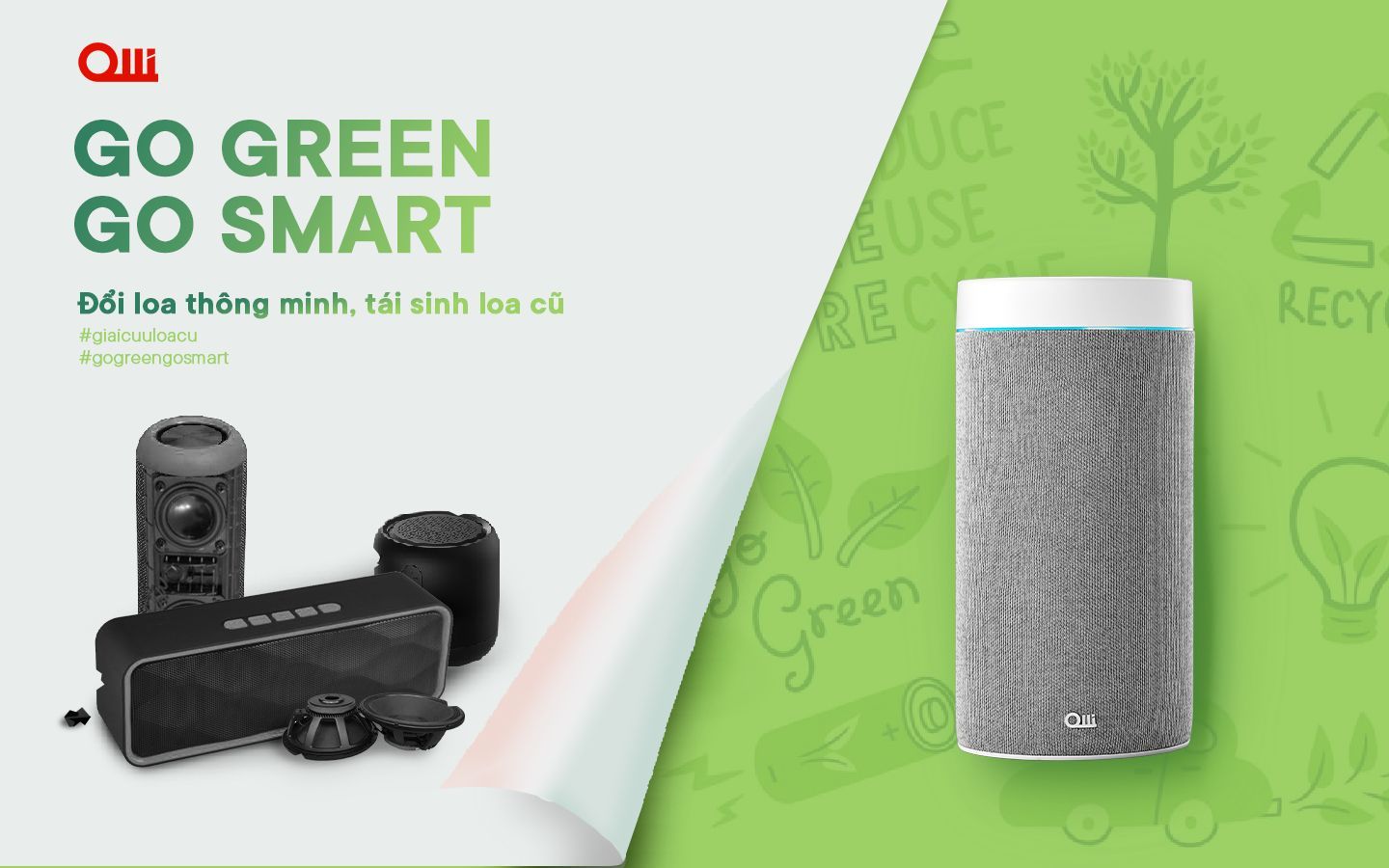 OLLI Technology khởi động chiến dịch Go Green Go Smart: đổi loa thông minh, tái sinh loa cũ
