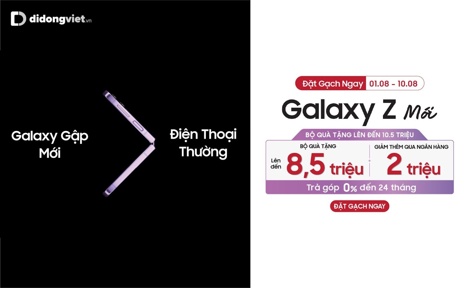 Samsung Galaxy Z 2022 chính thức cho đặt gạch, giá dự kiến 24,99 triệu, bộ quà 10,5 triệu