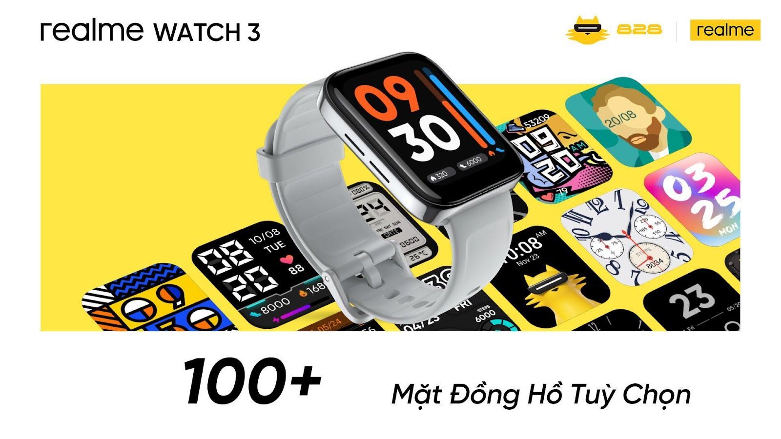 Smartwatch nghe gọi realme Watch 3 ra mắt, giá 1.990.000 đồng