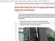 Bách Hoa Xanh phản hồi thông tin trên Tuổi Trẻ ngày 21.9