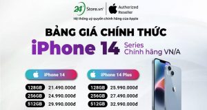 Bảng giá chính thức iPhone 14 Series tại 24hStore