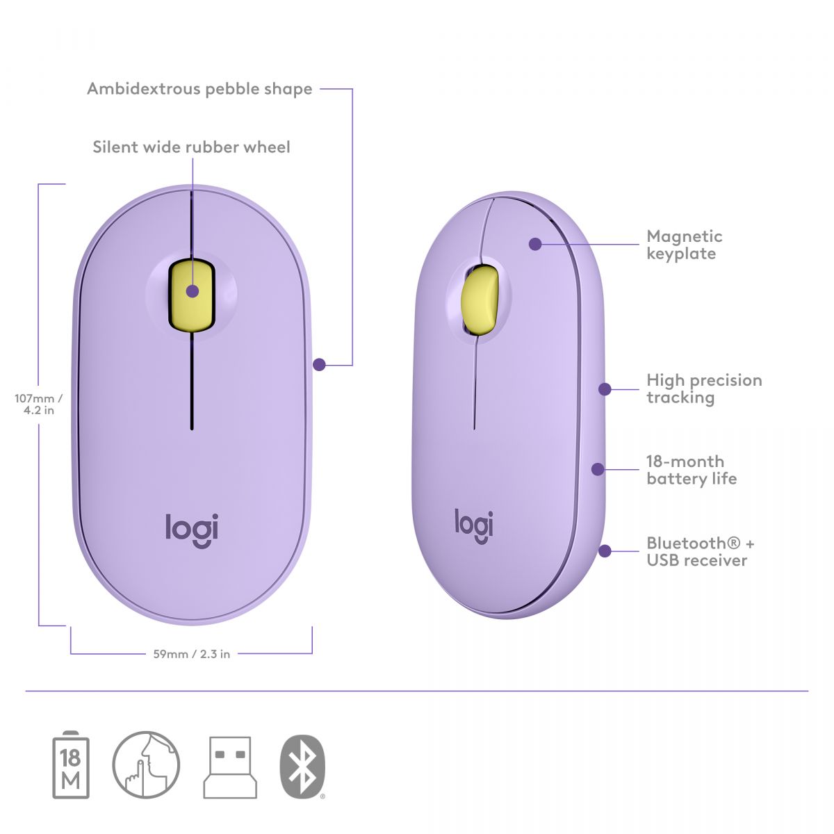 Logitech bổ sung màu mới cho chuột M350 và bàn phím K380