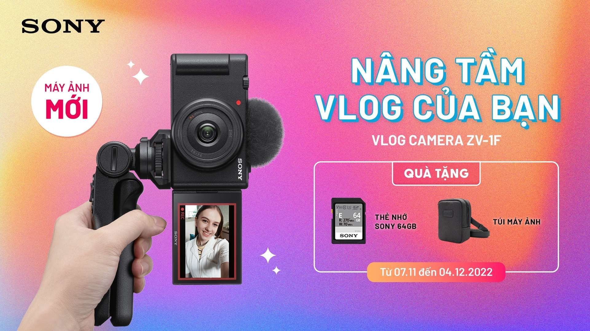 Sony ra mắt máy quay ZV-1F cho người sáng tạo nội dung