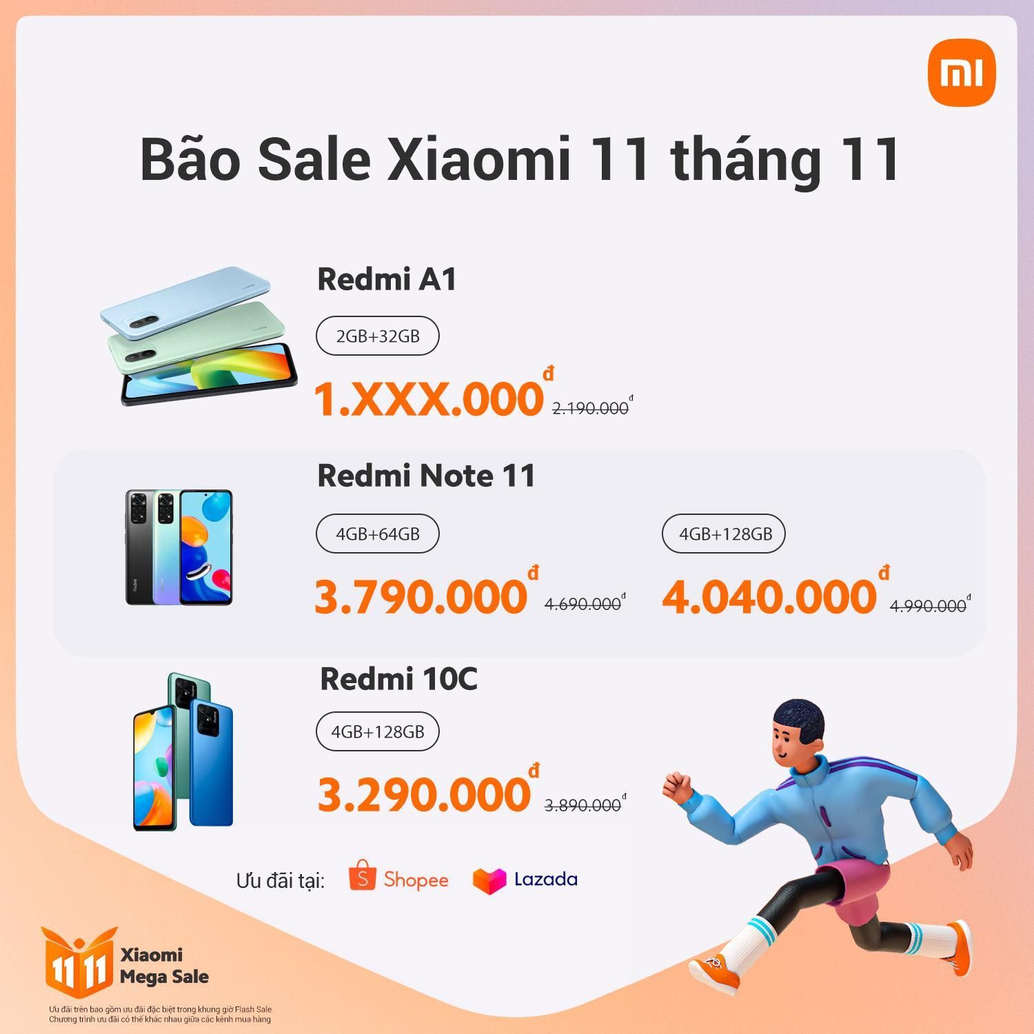 Xiaomi tung bão sale tại sự kiện 11.11